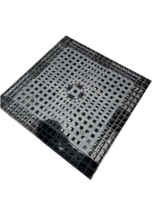 Used plastic beverage pallet